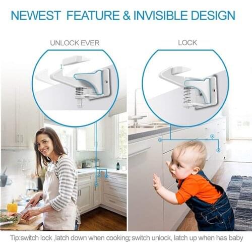 Baby safety cabinet child door lock child drawer safety lock child protection drawer protector toddler stealth closet locker