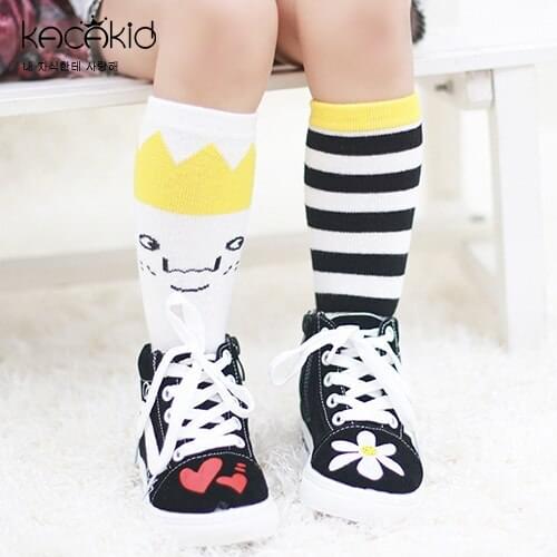 KACAKID Children Stockings Cute Stripe Animal Pattern Unisex Children Stockings Cotton Comfort Girls Boys Baby Stockings ka1181