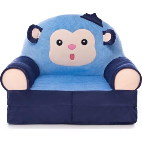 Baby Kids Sofa NO Filling Cartoon Animal Folding Seat Recliner Children Chair Neat Puff Skin Toddler Children Sofa Cover Only