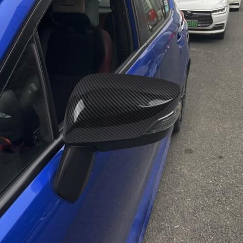 For Subaru WRX STi 2014-2019 Carbon Style Rear View Mirror With Turn Signal Lights Decoration Cover Trim Car Styling