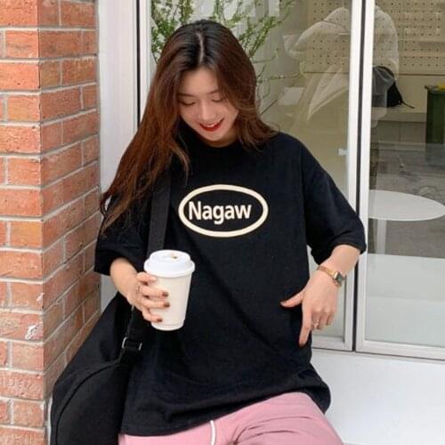 High Quality T-shirt Women New Fashion Short Sleeve Round Collar Tshirt Women Letters Print T-shirts Women