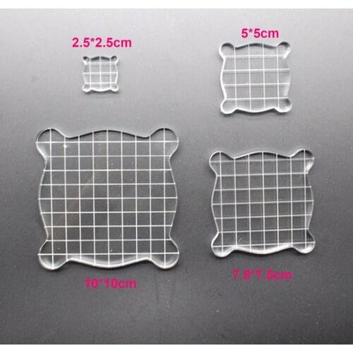 Perfect Clear Acrylic Stamp Block - PACK OF 4