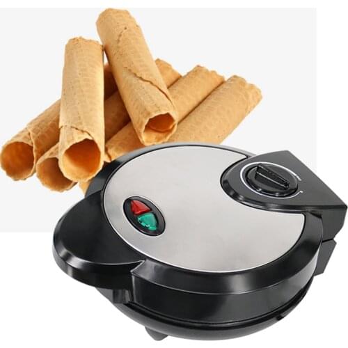 Ice Cream Reel Maker DIY Egg Roll Waffle Sandwich Baking Pan Double Side Heat Deep Grill for Breakfast