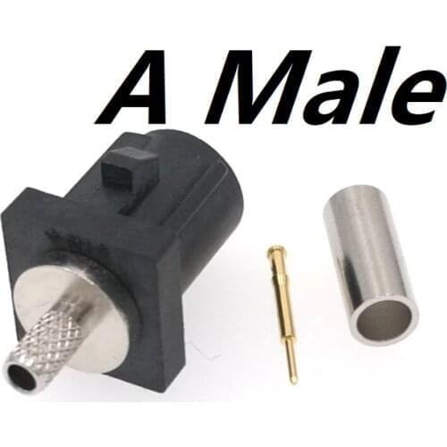 75pcs Fakra SMB A Male Female Plug RF Connector For RG316 RG174 LMR100 Cable