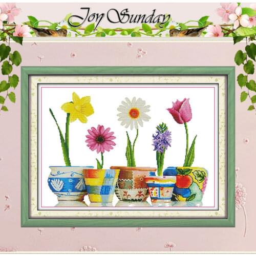 Colorful life Patterns counted Cross Stitch 11CT 14CT Cross Stitch Set Wholesale Flower Cross-stitch Kit Embroidery Needlework