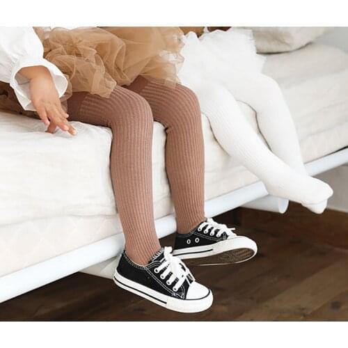 2021 Autumn New Kids Leggings Solid Drawstring Girls Tights Baby Leggings Bow-Knot Socks