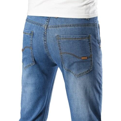 2021 Autumn Spring Stretch Men Jeans Brand Business Straight Slim Jeans Men casual classic Denim Pants for Male high quality