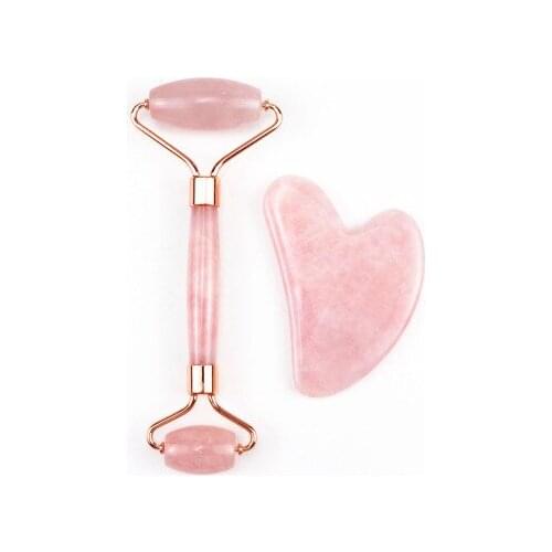 Jade Massager Massage Roller Facial Beauty Apparatus Jade Roller Powder Crystal Roller Jade Scraper Face