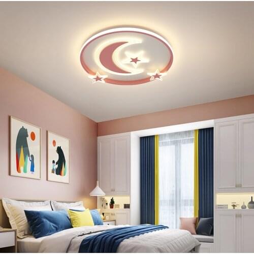 NEO Gleam Modern led ceiling lights Children Kids Room bedroom modern led ceiling lamp luminarias para sala Blue or Pink Color