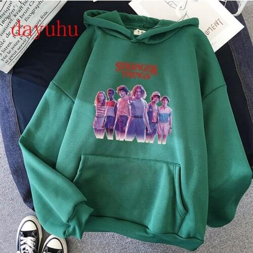 Stranger Things Season 3 Hoodies Eleven Oversized Graphic Print Sweatshirts Women Funny Hoodie Harajuku Clothes Hood Female Tops