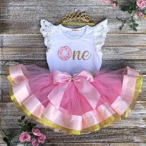 Pudcoco Toddler Kids Baby Girl Clothes Lace Top Bodysuit Jumpsuit + Tulle Tutu Skirt 2PCS Outfit Set Summer 2019