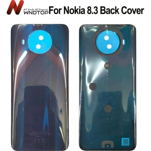 Original For Nokia 8.3 Battery Door Housing Back Glass Cover Case Rear panel Replacement For Nokia 58.3 TA-1243 1251 Back Cover