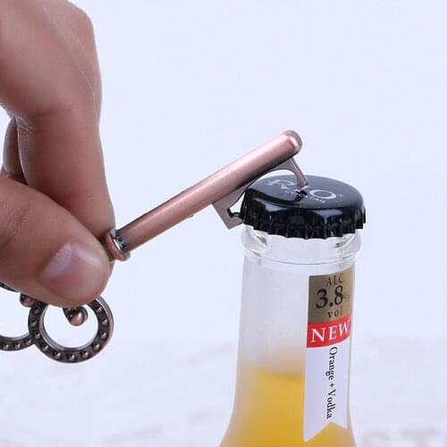 Key Shaped Bottle Opener Keychain Metal Beer Party Tool Key Ring Beer Bottle Opener Unique Creative Gift Kitchen Accessories