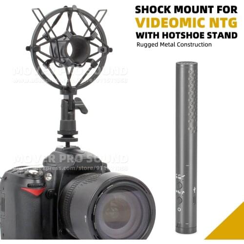 Suspension Microphone Shock Mount Hot Shoe For Rode VideoMic NTG Video Mic Shotgun ON CAMERA DSLR HotShoe Stand Spider Holder