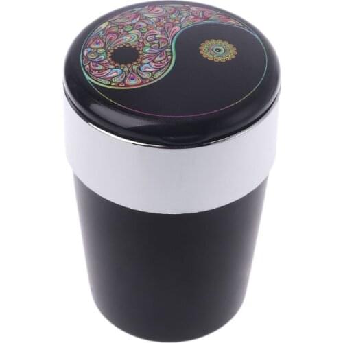 Portable Car Ashtray With LED Light Cigarette Ash Collector Smoke Ash Holder Auto Travel Accessory