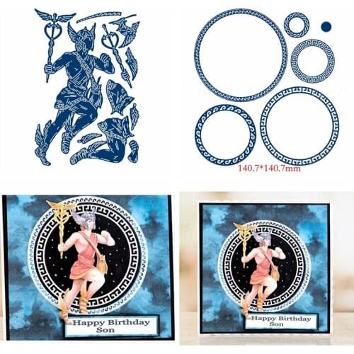 Running Hero Cicle Frame Metal Cutting Dies Stencils for DIY Scrapbooking Photo Album Decorative Embossing Crafts Supplier Die