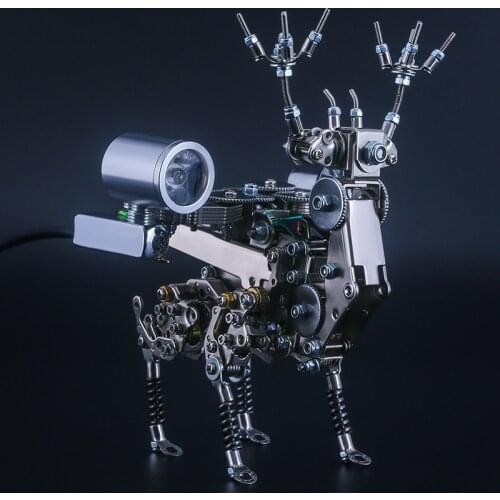 DIY Private custom stainless steel metal model Magic sound deer bluetooth speaker Metal Machine Armor Model assembling machine