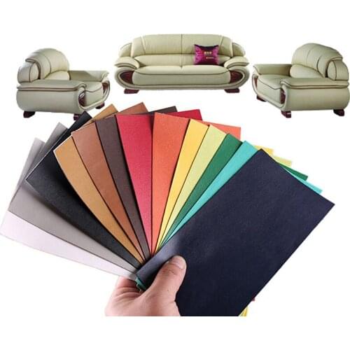 Self Adhesive Stick-on No Ironing Sofa Repairing Leather PU Fabric Stickers Patches Scrapbook Fabric Badges New