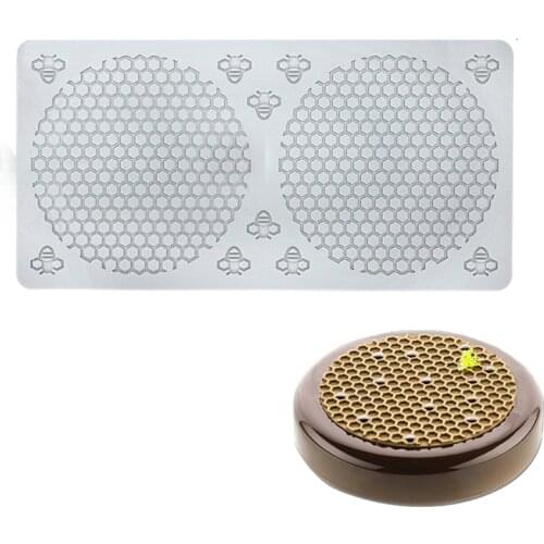 SHENHONG Silicone Cake Molds Round Honeycomb Bee Cupcake Decorating Fondant Moulds Bakeware Set Dessert Pastry Baking Tools