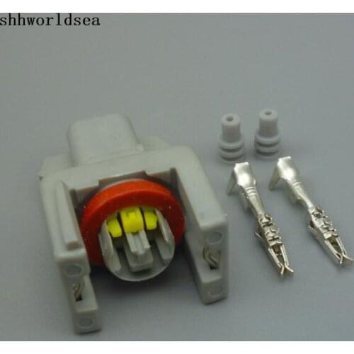 Shhworldsea 5/30/100set 1.5mm 2Pin 10811963 Auto Sealed fuel/diesel injector Plug connector 240PC024S8014