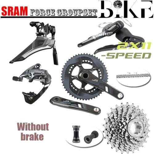 SRAM FORCE 22 2X11 Speed Road Bicycle Derailleur Groupset Kit GXP Crankset Carbon Arm 170/172.5mm Without Calipers C-Brake