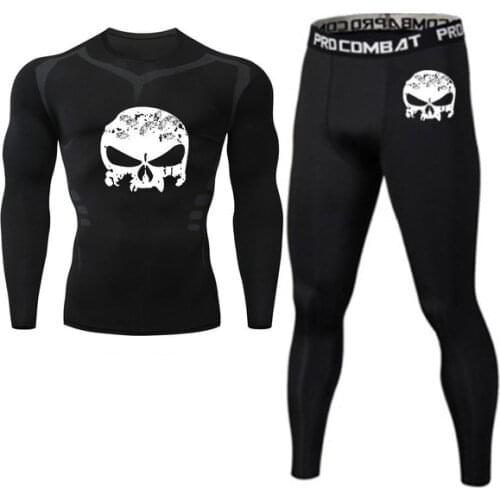 Mannen Gym Fitness Joggings Sportswears Mode Mannen Hoge Kwaliteit Sport Suits Quick Dry Running Kleding 2pce/Sets Casual shirts