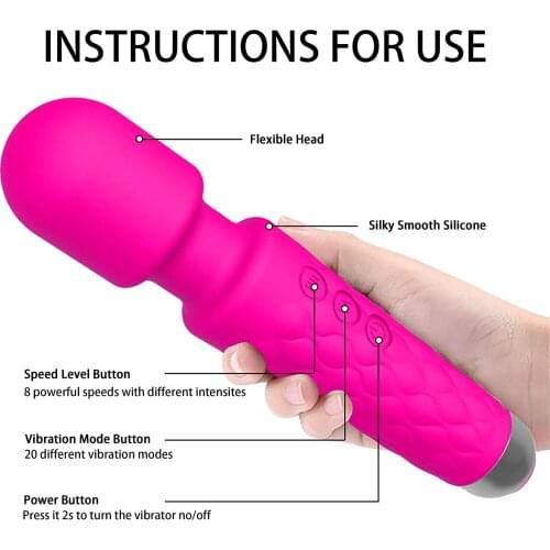 Super Strong 20 Modes 8 Speeds Dildo Vibrators Sex Toy For Women Body Clit Massager Clitoris Stimulator Adult Erotic Sex Tools