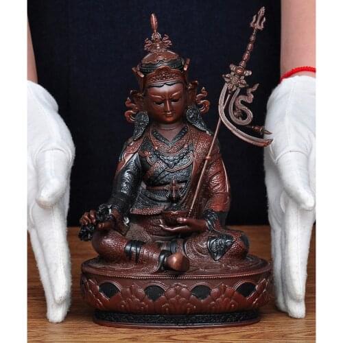 Tibetan Buddhism high grade Padmasambhava Guru Rinpoche Buddha statue HOME Patron saint bless safe health good LUCK protection