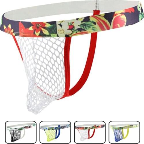 Penis Pouch Sissy Panties String new Mesh Hollow Out Men Underwear G String and Thongs Gay Jockstrap Backless See through Erotic