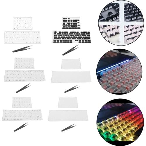 English Universal Keyboard Side Stickers for OEM Height Mechanical Membrane Keycaps Computer Easy to Use with Mount Tools