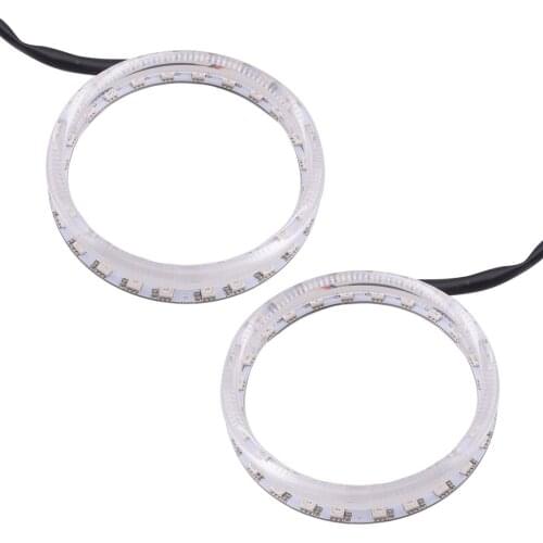 Universal 2pcs 95mm 2.5A Car RGB LED Angel Eye Ring Halo Lights Lamps DRL Headlight Bluetooth APP Control 9V-32V