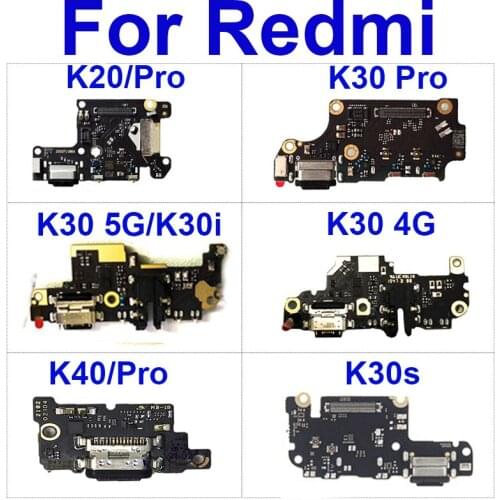 USB Charger Jack Dock Board For Xiaomi Redmi K20 K30 K40 Pro 4G 5G K30Pro K30i K30s Charging USB Port Board Replacement Parts