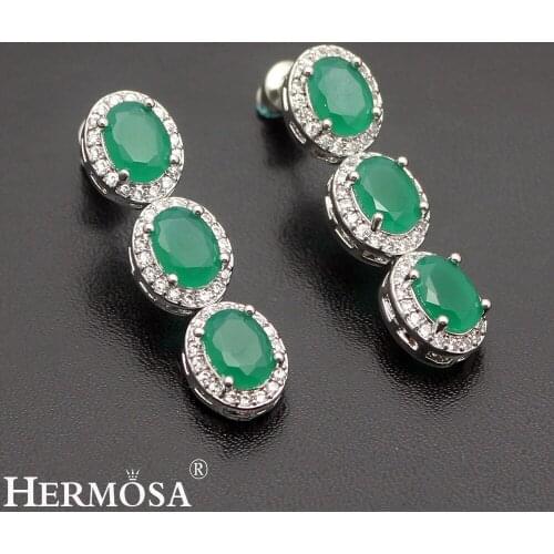Hermosa Jewelry Sterling Classic Oval Shape Drop Earrings 32mm Pretty Women Party Dresses Up Jared Jewelry