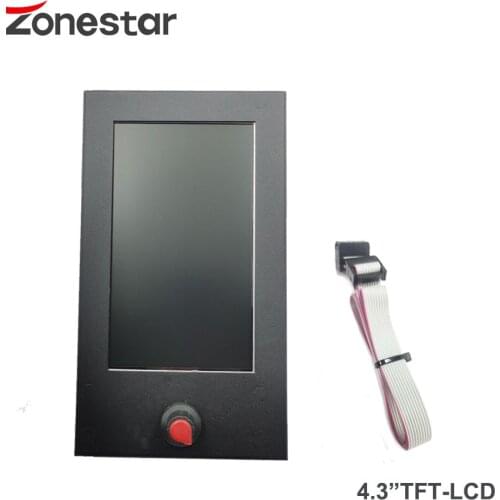 ZONESTAR 4.3" TFT-LCD 4.3INCH HMI DGUI High Reliability Fast Operation 480x272 Metal Black Case for Z8 Z9 3D Printer