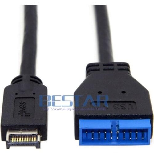 0.2M USB 3.1 type-c MINI 20 pin Front Panel Header to USB 3.0 standard 19/20pin Header Extension Cable 20cm for ASUS Motherboard