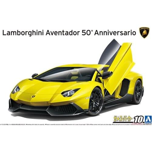 1/24 AOSHIMA Plastic Assembly Car Model Toy Lamborghini Aventador 50th Anniversary Anniversario Adult Collection DIY KIT #05982