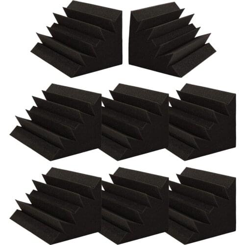 2pcs 18x18x30cm Acoustic Soundproof Foam Charcoal Bass Trap Sound Absorption Studio Soundproofing Corner Wall Foam