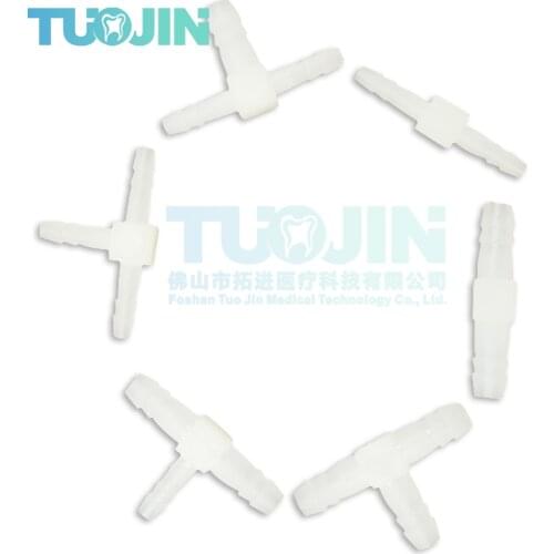 20pcs/bag Dental Fitting Connector For Dental Air Water Plastic Tube Connector Pipe Dental Joint Water Pipe And Air Pipe Tools