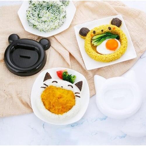 5Pcs Cute Cartoon Cat Bear Sushi Nori Rice Mold Decor Cutter Bento Maker Sandwich DIY Tool Kitchen Accessorie