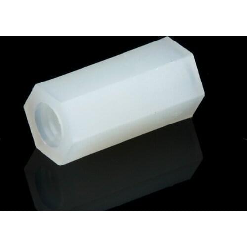 50Pcs M2 M2.5 M3 M4 Hex Nylon Standoff Spacer Column Flat Head Double Pass Nylon Plastic Spacing Screws