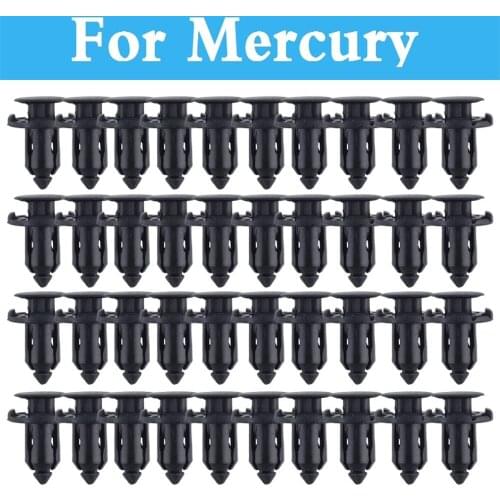 9mm Hole 50pcs Auto Car Parts Panel Trim Clips Plastic Rivet Fastener Black For Mercury Marquis Mariner Milan Montego Grand