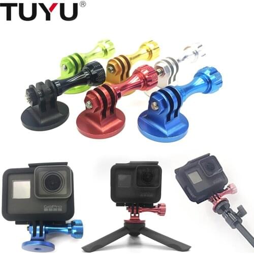 TUYU Gopro Accessories 6 Color Aluminum alloy Gopro Mount Adapter & Tripod Mount Adapter for GoPro Hero6 5 4 sj4000/5000/6000 H9