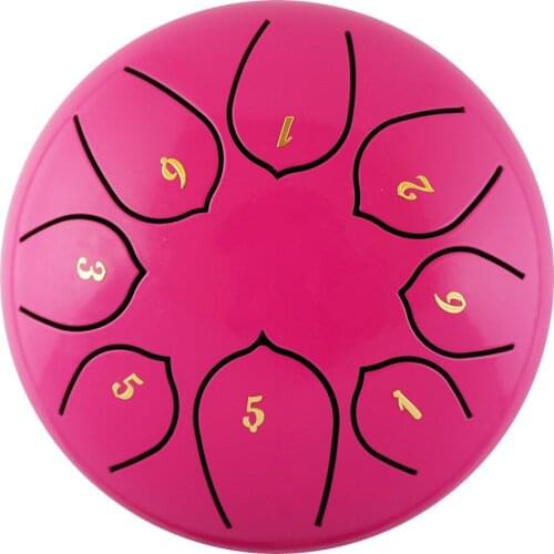 Steel Tongue Drum Set 6 Inch 8 notes Ethereal Rhythm Drum Hand Pan Drum with Sticks Carrying Bag Percussion Instruments TD01