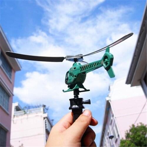 Aviation Handle Pull Helicopter Plane Outdoor Playing Toys for Kids Children Playing Drone Childrens Day Gifts For Beginner