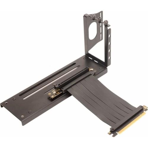 Long PCI-E x16 Graphics Video Card to 3.0 GPU Vertical Bracket Fixed Combination DIY Full Speed Extension Cable for ATX Chassis