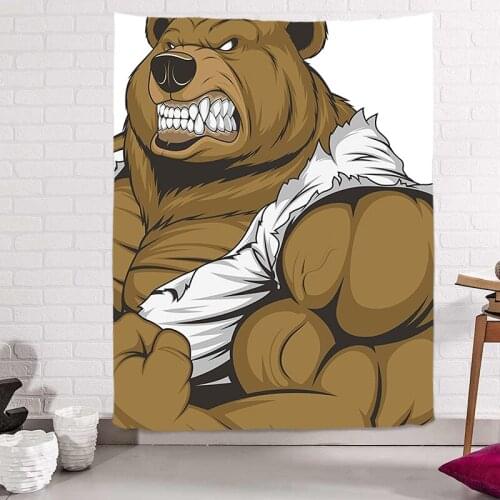 Home Gym Hanging Cloth Muscle Animal Wall Cloth Dormitory Bedroom Bedside Decoration Cloth Decoration Mural Hippie Tapiz Gobelin