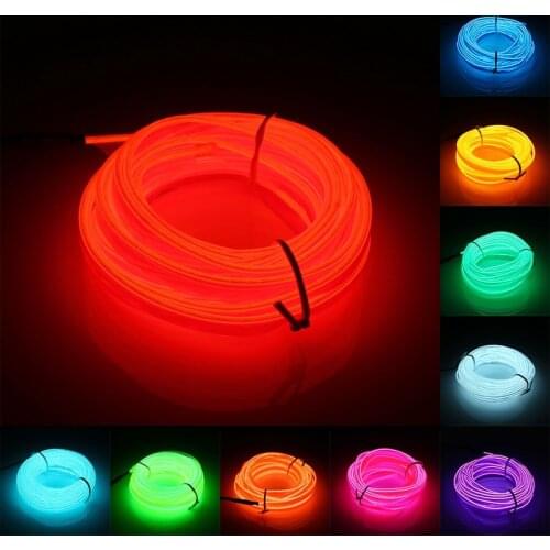 Haoyuehao1meter atmosphere lamps interior light el wire 12v ambient cold line diy decorative dashboard door car styling hot sale