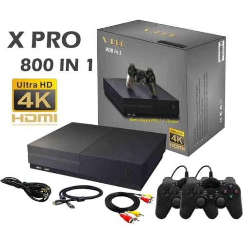 XPRO Ultra HD Video Game Console 64 Bit AV Support 4K HDOutput Built-in 800 for PS1 Classic Retro Family TV Game Player