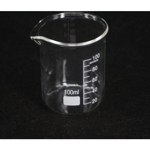 100ML Low Form Beaker Chemistry Lab G3.3 Borosilicate Glass Heavy Wall