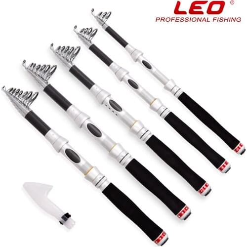 LEO Carbon mini sea rod ultra short metal guide ring anti-collision cushion Fishing Tackle Telescopic Fishing rod Free Shipping